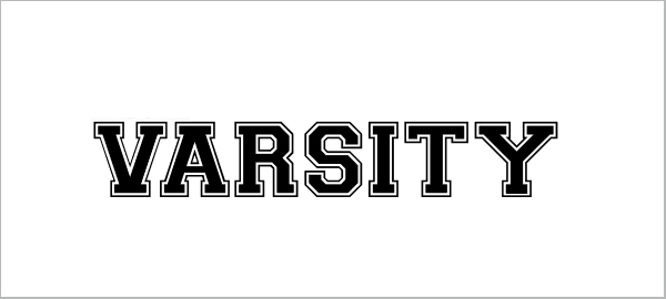 varsity font