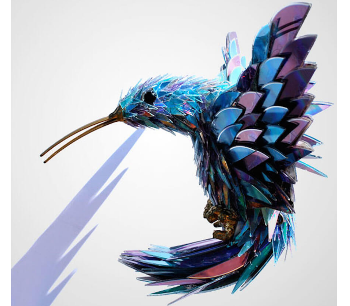 hiasan burung dari cd bekas