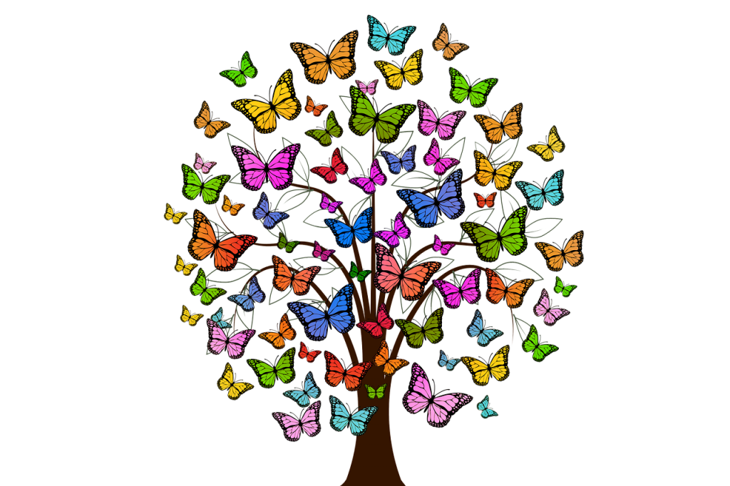 hiasan rumah pohon kupu kupu