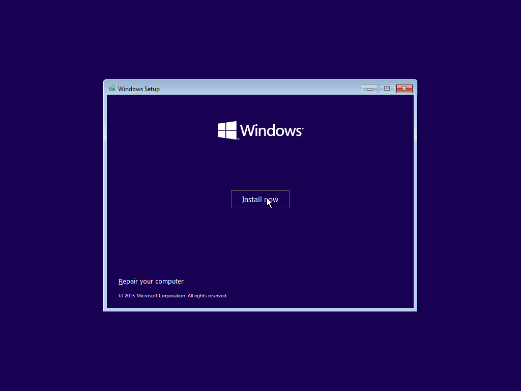 cara instal windows 10 