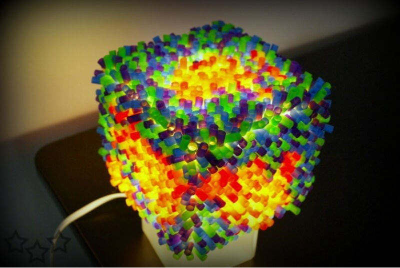 lampu tidur dari sedotan bekas