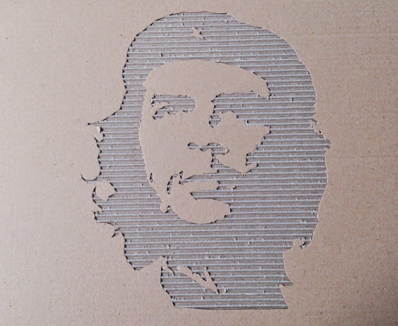 lukisan dari kardus bekas