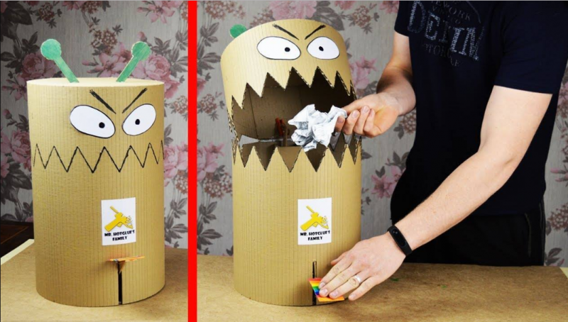 mainan dari kardus bekas