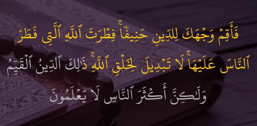 surat arrum ayat 30 tentang fitah manusia